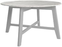Inmod Coby Coffee Table, Faux Marble, Grey Mid-Century Modern Coffee Table, Faux Marble/Grey