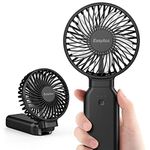 EasyAcc Handheld Fan Portable Fan, 9000 Rechargeable Battery Powered Fan Small Desk Fan, Powerful 4 Speeds 53H Cooling Time Personal Fan Electric Fan for Travel, Outdoor, Home, Office