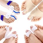 vintak Bunion Relief Kit, Bunion Corrector, Tailors Bunion, Gel Toe Separators Bunion Corrector, Silicone Gel foot fingers, Bunion Hallux Valgus Corrector, Bunion Pads (4 Pair)