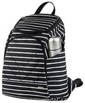 Travelon Anti Theft Classic Backpack, Black W/White Stripe, One Size, Laptop