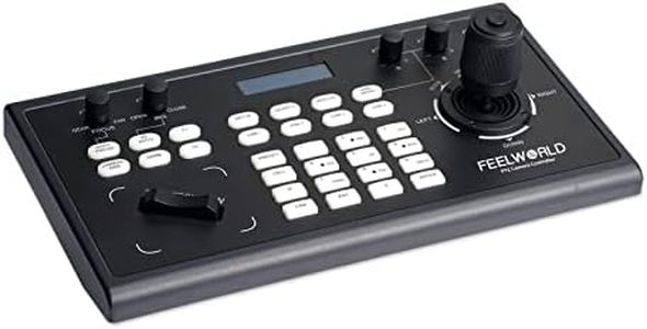 FEELWORLD KBC10 PTZ Camera Controller with Joystick and Keyboard Control LCD Screen PoE Supported for Live Streaming Church Conference