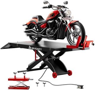ZEEVIUMFT 1500 LB Motorcycle Lift Table, Heavy Duty Air/Hydraulic ATV Lift with Side Extensions, 48" W x 33.5" H, User-Friendly Installation Design with Motorcycle Jack, Fits Harley/Indian/Custom