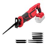 Reciprocating Saw Compatible with Milwaukee M18 18V Battery, 3000 RPM Brushless Electric Recip Saw with 8 Reciprocating Saw Blades, Cutting for Metal, Wood, Plastic, Tree Cutting