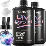 Nicpro 500g UV Resin, 2 PCS Crystal
