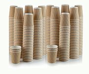 Best House EcoWise Coffee Brown 8-OZ Hot Beverage Cups with Ripple Wall Design, Perfect for Cafes – Eco-Friendly Recyclable Paper-Takeaway Coffee Cups (Pack of 500)