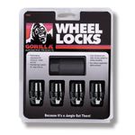 Gorilla Automotive 71631NBC Acorn Black Chrome Wheel Locks (12mm X 1.50 Thread Size) Pack of 4