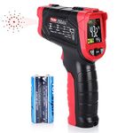 Infrared Thermometer, Non-Contact Digital Temperature Gun Range from -50℃ to 680℃ (-58 ℉~1056℉) with HD Color LCD Screen and Intelligent Sleep, Sound and Light Alarm, Adjustable Emissivity Red/Black