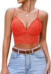 Avidlove Lace Bralettes for Women Sexy Camisole Tops Lingerie Bra V Neck Tank Top Basic Camisoles Red