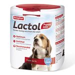 Beaphar | Lactol Puppy Milk | Milk Replacer | Complete Feed for Newborn & Weaning Puppies | DHA | Vitamins & Minerals | Hand Rearing | For Puppies from Birth | 500g