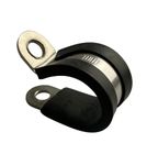 On1shelf 10x 5mm Rubber Lined P Clips Hose Pipe Clamp Stainless Steel Premium Quality-