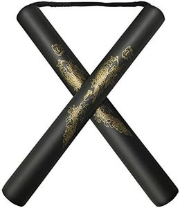 Beyck Nunchucks Nunchakus-Foam Safe Rubber Martial Arts Nunchakus for Kids/Beginner Practice（Black-Single）