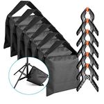 Neewer 6-Pack Heavy Duty Sandbag (Black) for Photo Studio Light Stands Boom Arms with 6-Pack Muslin Backdrop Spring Clamps Clips (Empty Sandbag)