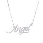 HUAN XUN Stainless Steel Hand Stamped Jewelry, Angel