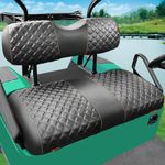 Roykaw Golf Cart Seat Covers Kit Fit for EZGO TXT OEM Ordinary Seat Cushion, Marine Grade Vinyl Material/More Soft and Comfortable, Breathable & Easy to Clean