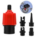 Oumers Inflatable SUP Pump Adaptor Air Pump Converter, 4 Standards Conventional Air Valve Attachment for Inflatable Boat, Stand Up Paddle Board, Inflatable Bed, Etc