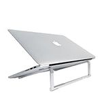 MMOBIEL Laptop Stand Foldable – Laptop Riser 10 to 18 inches - Ventilated Laptop Holder Universal - Laptop Stand for Desk Compatible with MacBook, Notebook, ASUS, Acer and More - Aluminum