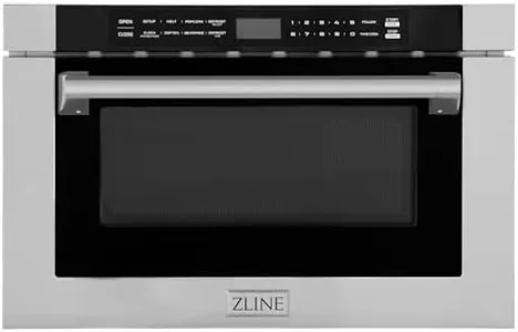 ZLINE 24" 1.2 cu. ft. Built-in Microwave Drawer with a Traditional Handle in Stainless Steel