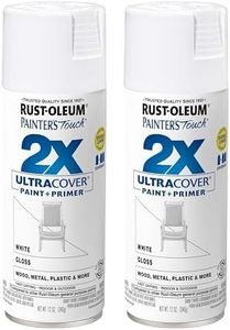 Rust-Oleum 249090 Painter's Touch 2X Ultra Cover Spray Paint, 12 oz, Gloss White (Pack of 2)