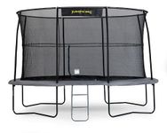 Jumpking 7ft x 10 ft/ 8ft x 11.5ft / 9ft x 13ft Oval Pro Trampoline With Safety Enclosure Net & Ladder ❘ Outdoor Garden Trampoline For Adults & Kids With 110gsm Polyethylene Net, Hard Wearing Surround