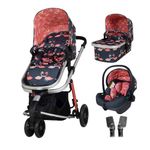 Cosatto Giggle 3 in 1 i Size Bundle in Pretty Flamingo with Car seat and Raincover