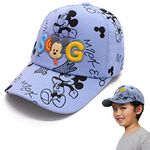 VRITRAZ Polyester Smg Cartoon Character Printed Little Cap For Kids, Baby Girls And Boys (Blue) 4 - 5 Years