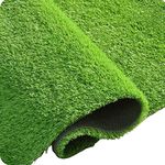 Yellow Weaves 35 Mm Artificial Grass Mat For Balcony/ Green Lawn Floor Carpet For Outdoor And Indoor/ Living Room Waterproof Turf Mats For Terrace ( Washable, Anti-Skid) - 5 X 10 Feet