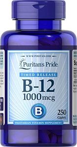 Puritans Pride Vitamin B-12 1000 Mcg Timed Release Caplets, 250 Count