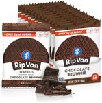 Rip Van Wafels Chocolate Brownie Stroopwafels - Healthy Snacks - Non GMO Snack - Keto Friendly - Office Snacks - Low Sugar (3g) - Low Calorie Snack - 48 Pack