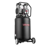 VEVOR 20-Gallon Air Compressor, 2HP 4.5 SCFM at 90PSI, Max 125PSI Pressure Oil-Free Air Compressor Tank, Portable on Wheels for Auto Repair, Tire Inflation, Spray Painting, Woodwork Nailing, 120V