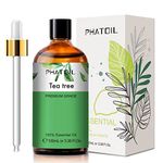 PHATOIL Tea Tree Essential Oil 100ML, Pure Premium Grade Tea Tree Essential Oils for Diffuser, Humidifier, Aromatherapy, Candle Making