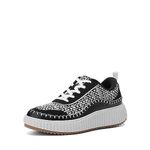 DREAM PAIRS Women Chunky Sneakers Arch Comfortable Casual Platform Fashion Sneaker,Size 7.5,Black/White,SDFN2379W