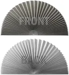 2 Pack Arch Light Blocking Aluminum Film Shade fit for Perfect Half-Round Arch Windows No Tools Installation, Grey, 72” x 36"