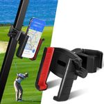 Upgraded Golf Cart Phone Mount Holder Compatible with EZGO/Club Car/Yamaha, [Big Phones & Thick Cases Friendly] Universal Phone Holder Compatible with iPhone/Galaxy/Google Pixel, All Smartphones