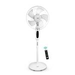 KUHL Inspira P1 | 400mm | BLDC Pedestal Fan with Remote | 5 wings | Touch Screen Control Panel | Height Adjustment | Tilt Mechanism, Swivel Function | Low Noise | White