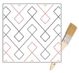 Pantograph for Longarm Quilting - Long Arm Pantograph Quilting Machine Pattern for Quilt Making | Square Diamond Pantographs Longarm Quilters Design | Set Has Machine Rails and Tracks Wiping Brush