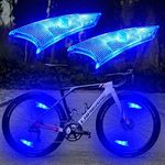 LOODIKA LED Bike Wheel Lights,4 Pack,Bicycle Spoke Lights with Batteries Included,Bicycle Lights for Wheel,Ultra Bright-Waterproof,Best Gifts for Kids Teens Boys Girls! (Blue)