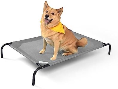 COOLAROO The Original Cooling Elevated Dog Bed, Indoor and Outdoor, Large, Grey