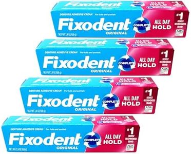 Fixodent Denture Adhesive Cream 4 Count, 2.4 Ounce Each