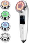 Face Massager Electric Face Lifting 4 in 1 Facial Massager Anti Aging Skin Tightening Firming Skin Care Tools (White)