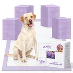 MIZOK Puppy Pads 60x90cm Large Dog Training Pads Lavender Scented Odor Control Puppy Training Pads Super Absorption for Up to 6 Cups Leak-Proof Dog Pads with 6 Layers (50 Counts)