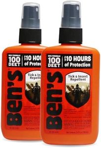 Ben's Tick & Insect Repellent - Travel Size Bug Spray with 100% DEET for Mosquitoes, Ticks & More - Up to 10 Hours of Protection - Max Strength - 3.4 oz (2 Pack)