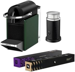 Nespresso Pixie Coffee Pod Machine Bundle by Krups, includes Milk Frother, Caramello Pods and Arpeggio Pods - XN3063G2