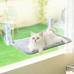 CATISM Foldable Cat Window Hammock up to 20 kg, Reinforced Cat Window Perch with Strong Suction Cup, Washable Double-Sided Fabric Pad, Cat Hammock for Indoor Cats (52 x 30 cm)