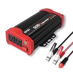 500W Car Power Inverter DC 12V to 110V AC Converter and Peak Power 1000W Car Inverter with 2 x 2.1A Dual USB Ports Quick Charging Car Charger ETL Listed