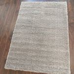 Modern Soft Plain Light Grey Shaggy Lounge Living Room Area Rug Silver Thick Fluffy Bedroom Nursery Mat Carpet Non Shedding Modern Rugs 120cm x 170cm