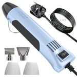 LET'S RESIN Heat Gun for Resin, 350W Fast Heating Dual Temp Heat Gun (482°F~752°F) with 3 Nozzles and 2 Silicone Covers, 4.9Ft Long Cable Hot Air Gun for Crafting, Shrink Tubing, Vinyl Wrap