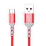 Micro USB Cable 2M Android Charger Cable Braided Android Charger Lead Fast Charging Cable for Samsung Galaxy S6 S7 Edge S5 A6 J5 J6 J7 J3 J4 plus, Huawei LG Lenovo Moto E5, PS4 Red