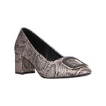 BELLA ROSA Snake Skin Block Hell Belly for Women and Girls (4 UK_Gunmetal)