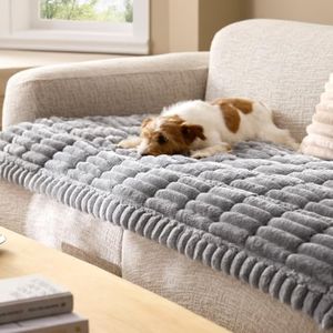 Bedsure Comfyfleece™ Sofa Cover, Couch Covers for Dogs, 27.6 x 82.7 Grey