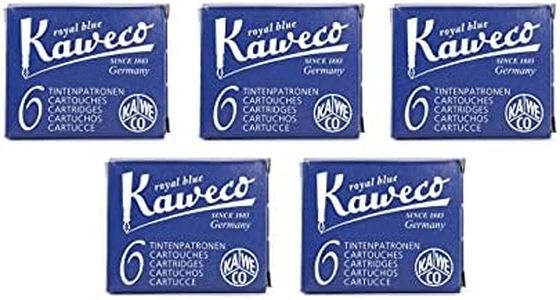 Kaweco Fountain Pen Ink Cartridges short, Royal Blue (Blue), 30 pc.